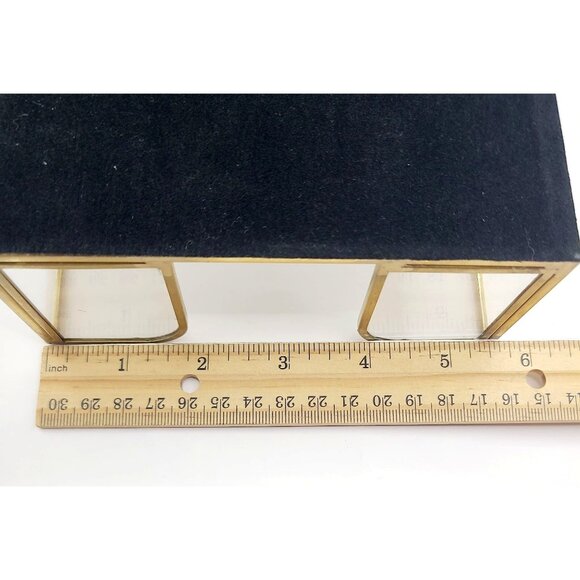 Napkin Holder Square Acetate Mirror Gold Brass Stylish Table Scape - Picture 8 of 9